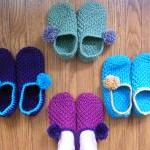 Pompom Slippers In Berry Berry